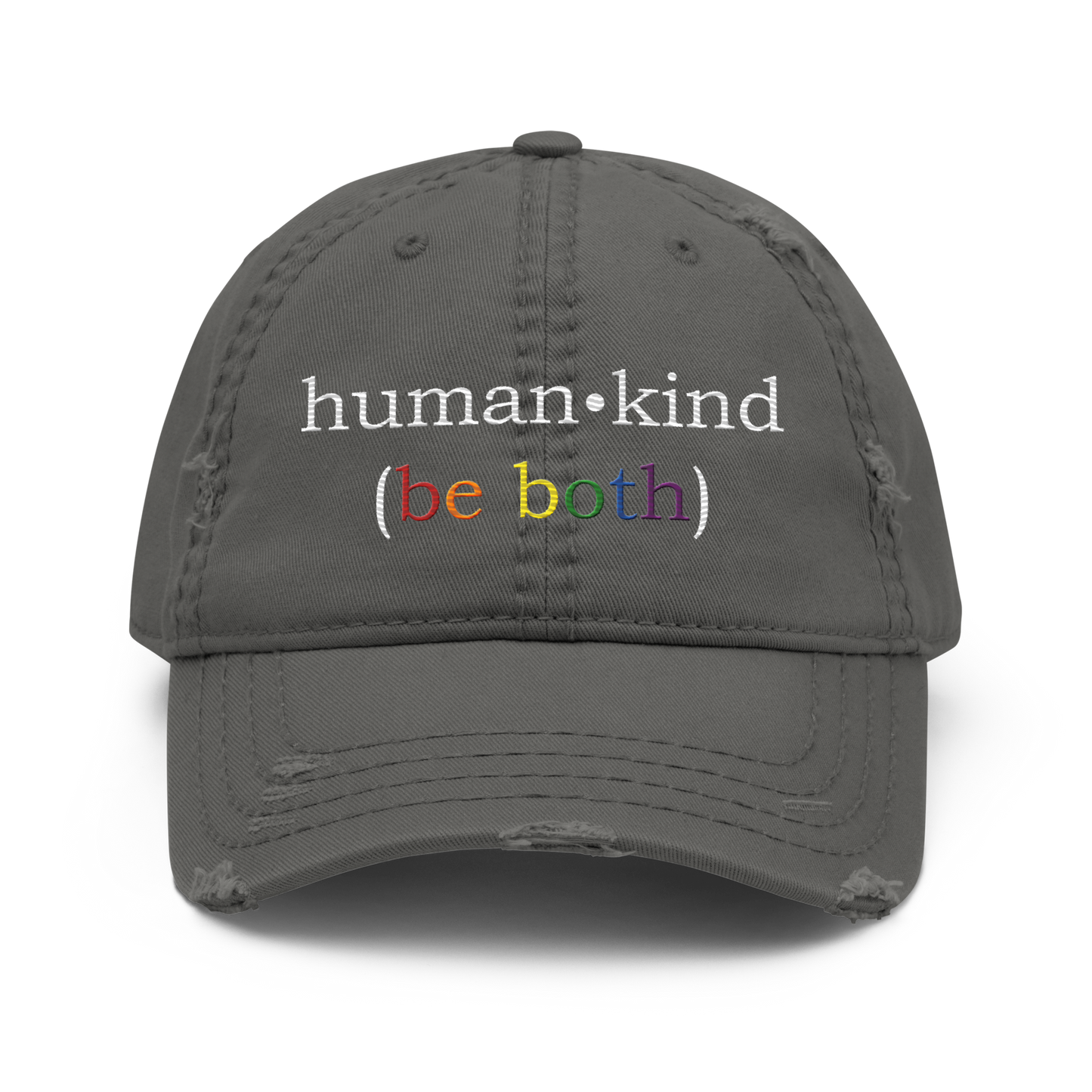 'Human-Kind (Be Both)' Distressed Dad Hat