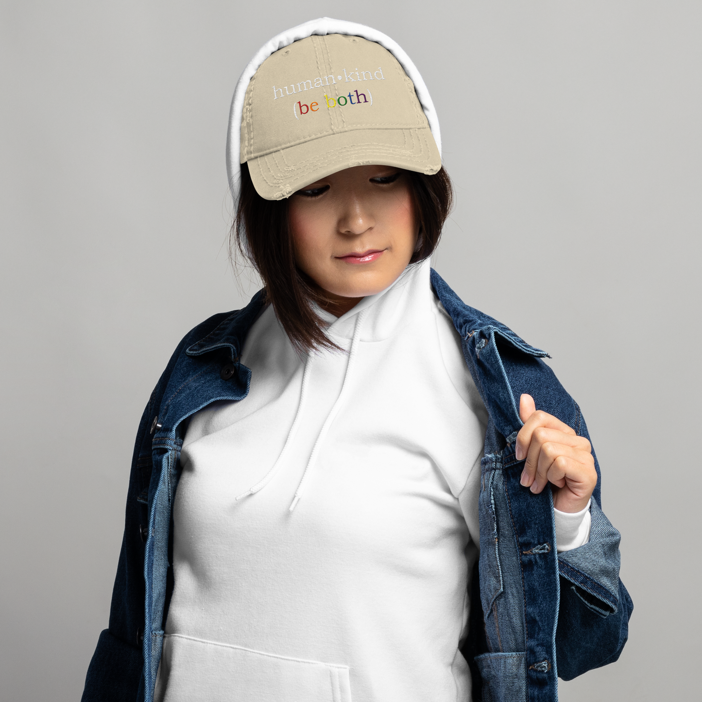 'Human-Kind (Be Both)' Distressed Dad Hat