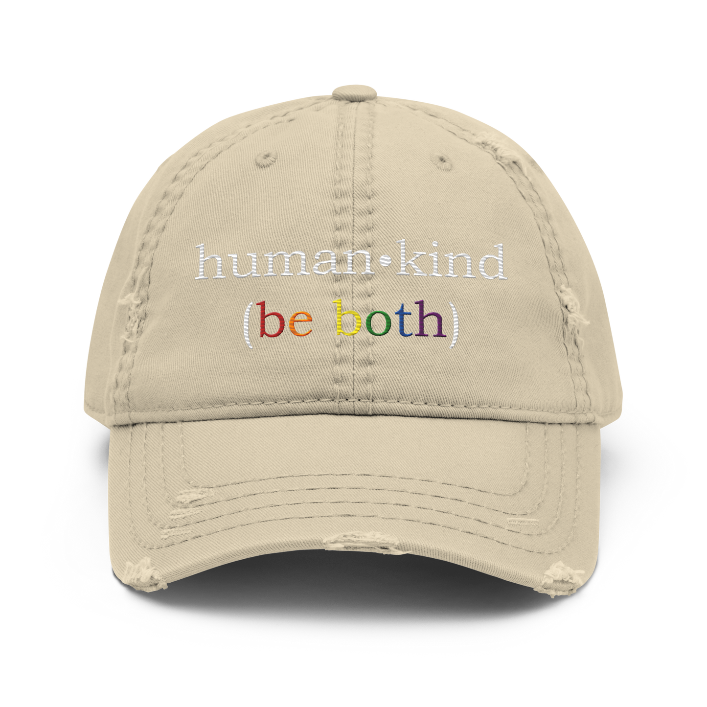 'Human-Kind (Be Both)' Distressed Dad Hat