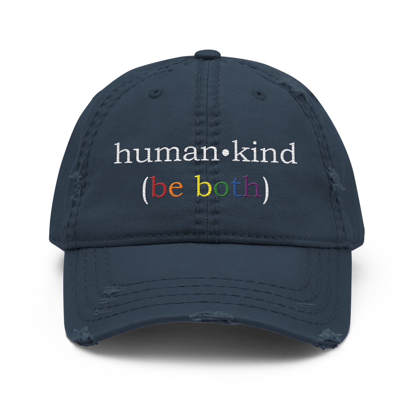 'Human-Kind (Be Both)' Distressed Dad Hat