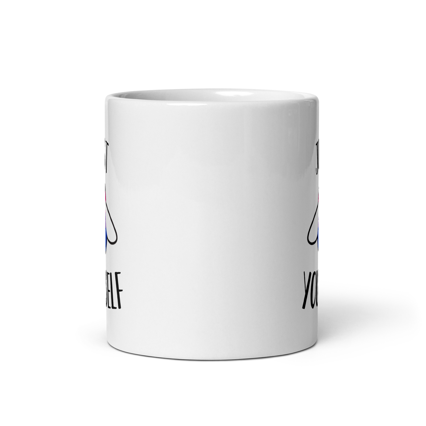 "Just Bee Yourself" Bisexual Pride White Glossy Mug