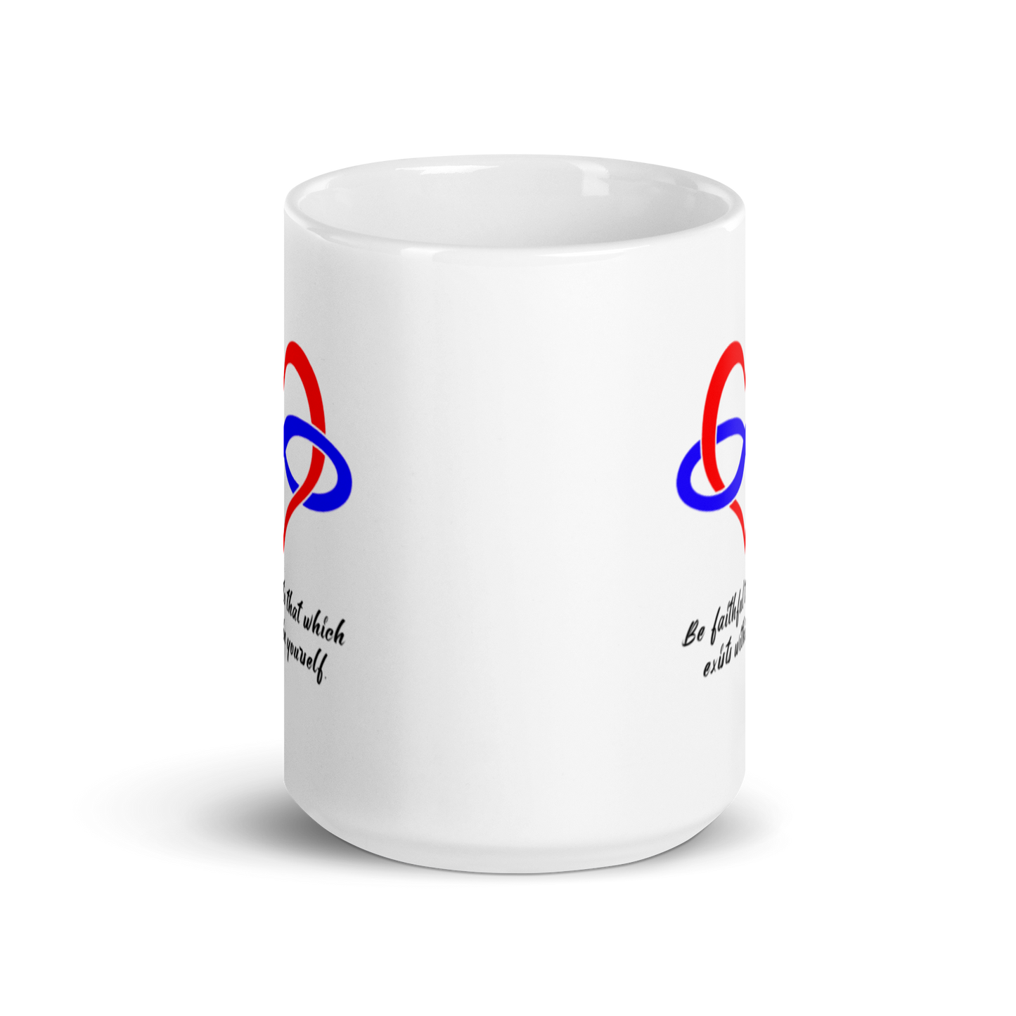 'Be Faithful To That Which Exists Within Yourself' Polyamory Pride White Glossy Mug