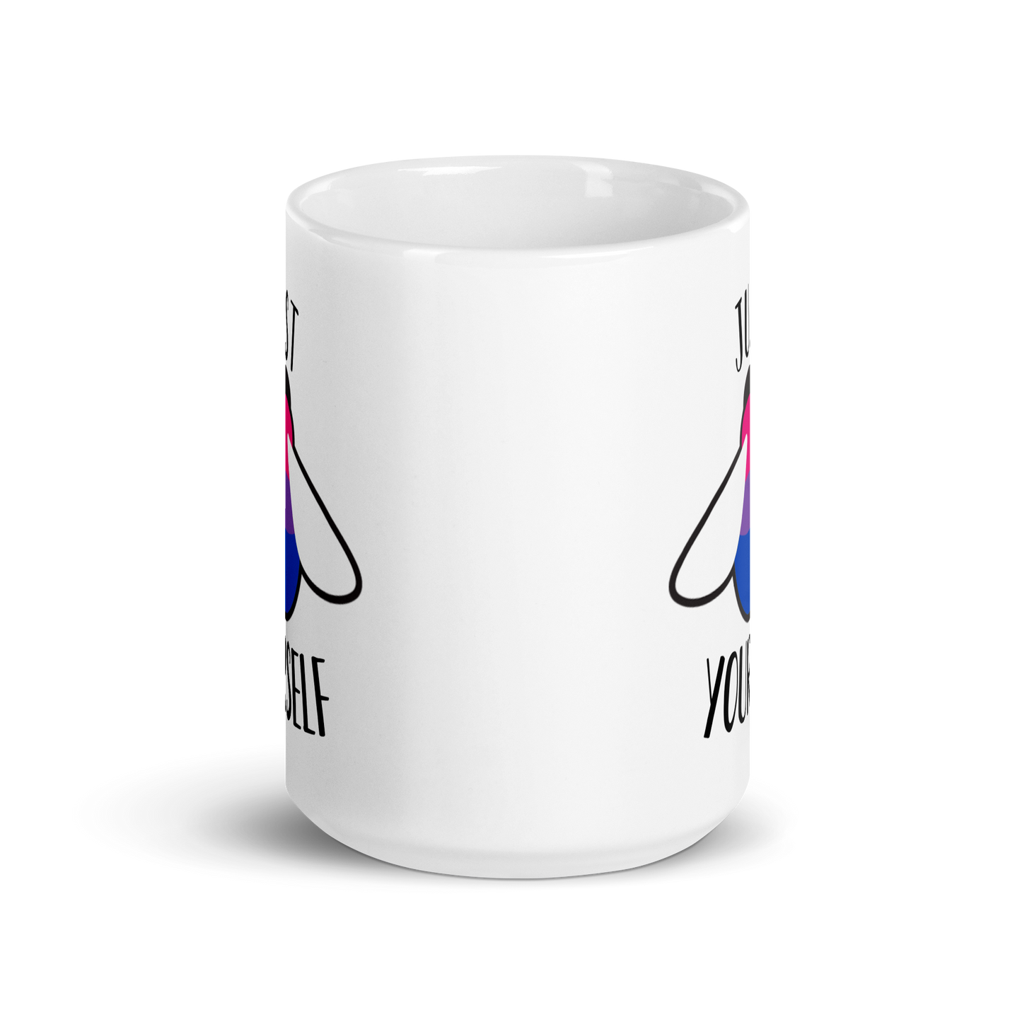 "Just Bee Yourself" Bisexual Pride White Glossy Mug