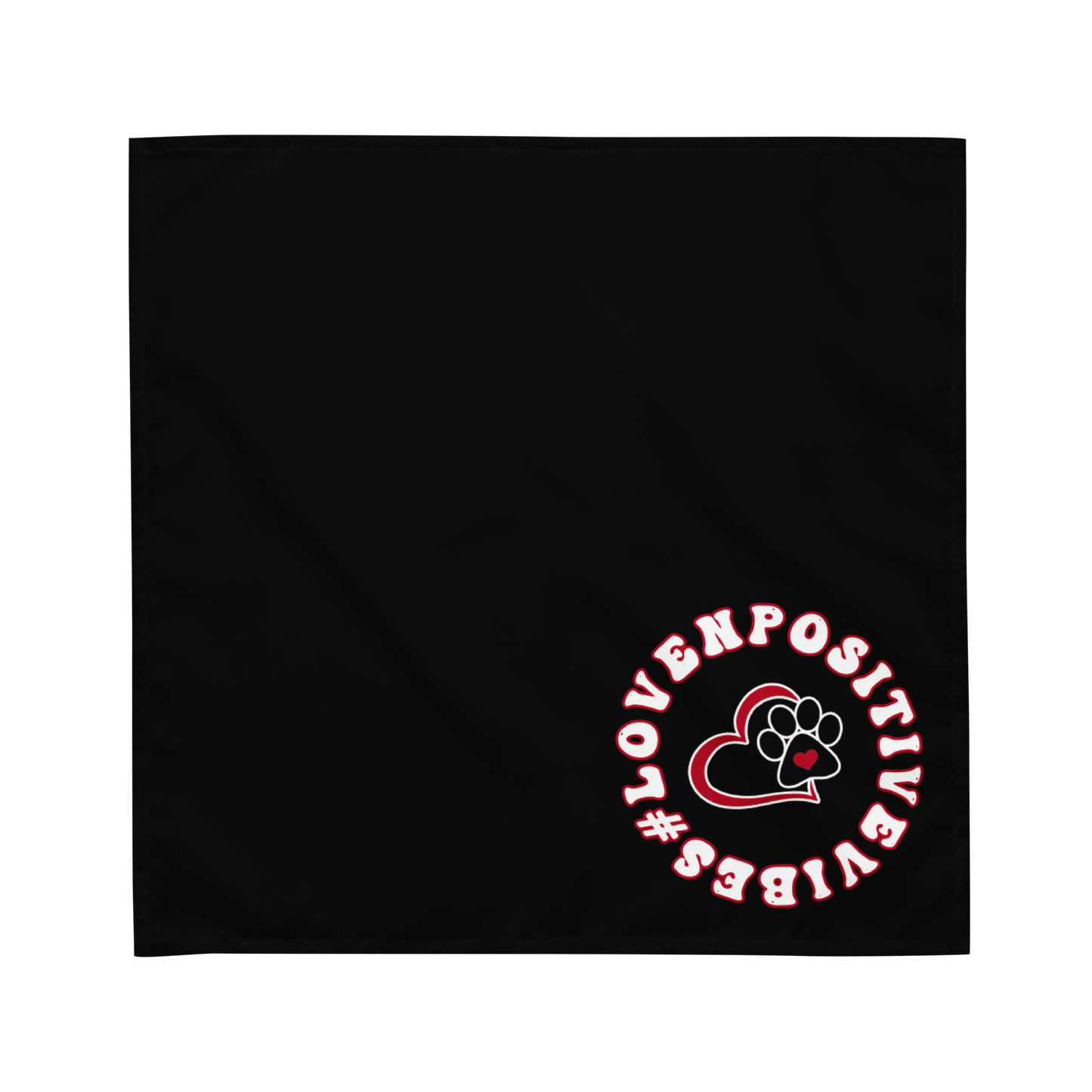 #Lovenpositivevibes Pet Bandana Black