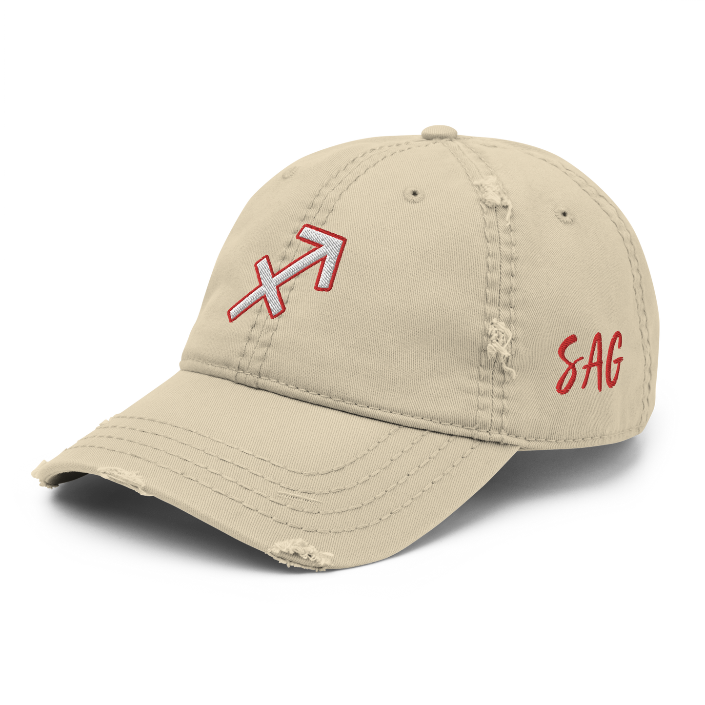 'Sagittarius Sign' Distressed Hat