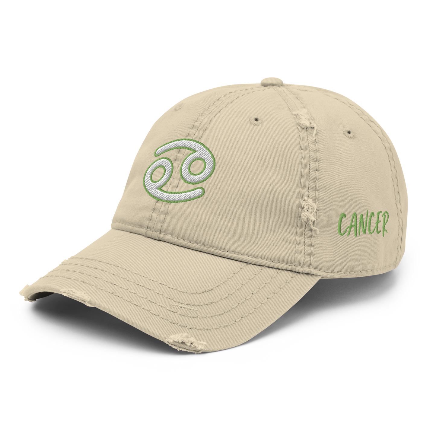 'Cancer Sign' Distressed Hat
