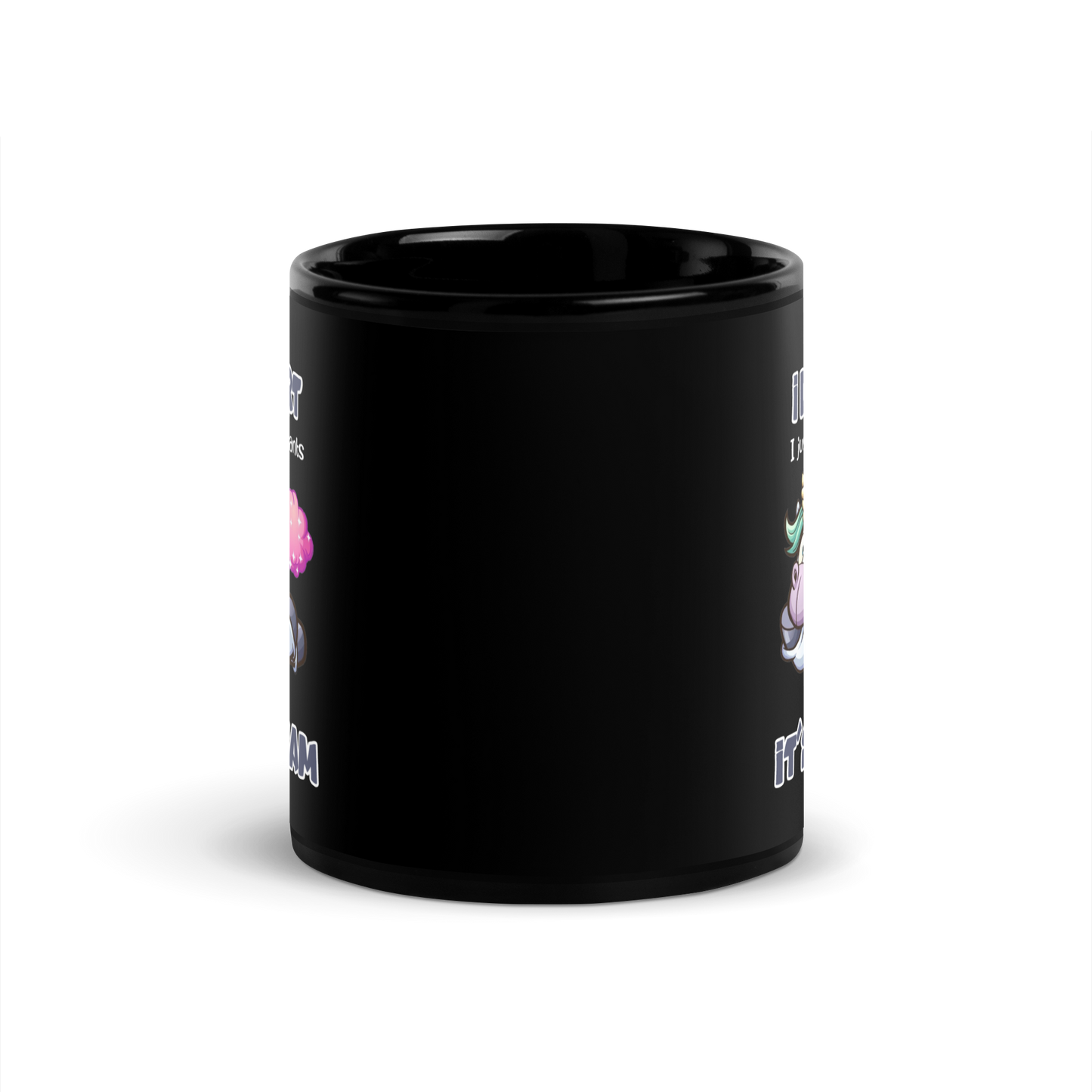 'I Don't Fart' Black Glossy Mug