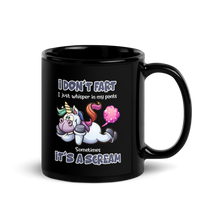 Load image into Gallery viewer, &#39;I Don&#39;t Fart&#39; Black Glossy Mug
