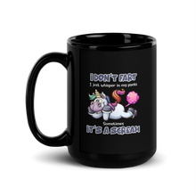 Load image into Gallery viewer, &#39;I Don&#39;t Fart&#39; Black Glossy Mug
