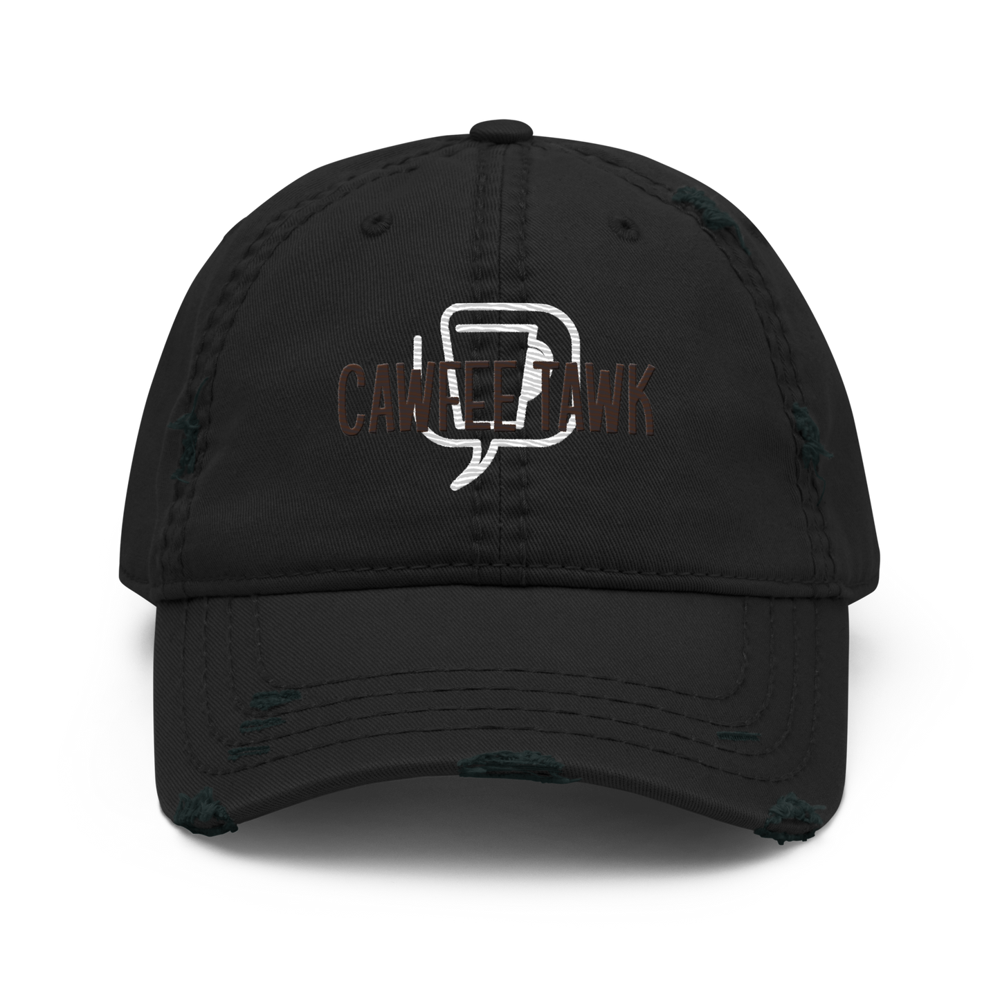 'Matt's Cawfee Tawk' Distressed Dad Hat