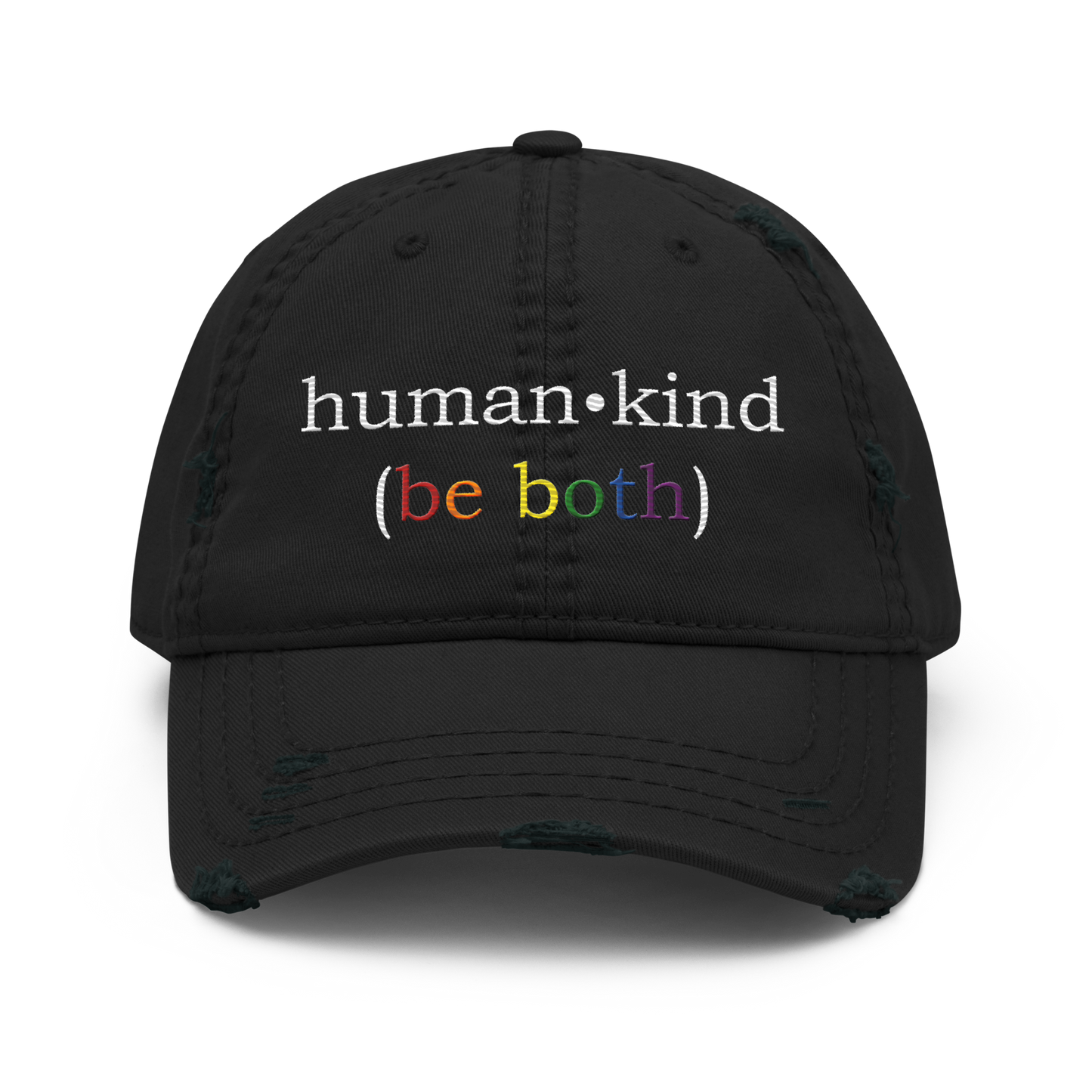 'Human-Kind (Be Both)' Distressed Dad Hat