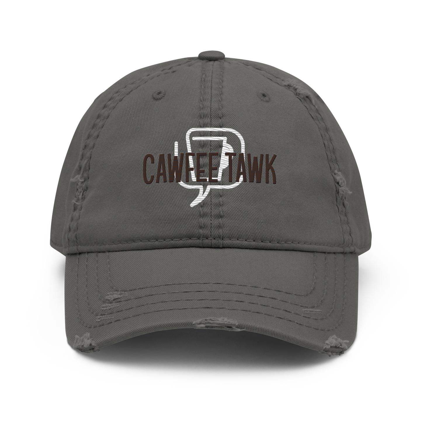 'Matt's Cawfee Tawk' Distressed Dad Hat