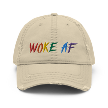 Load image into Gallery viewer, &#39;Woke AF&#39; Distressed Dad Hat
