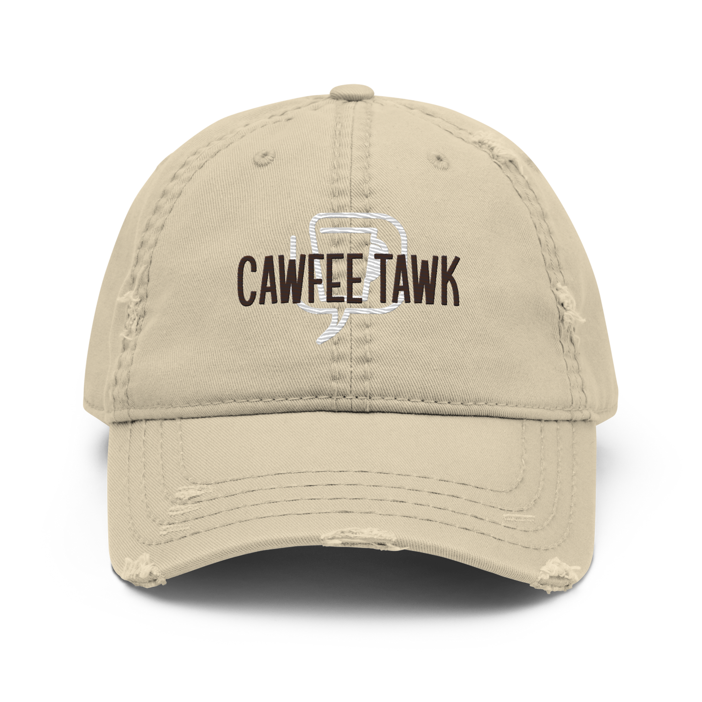 'Matt's Cawfee Tawk' Distressed Dad Hat