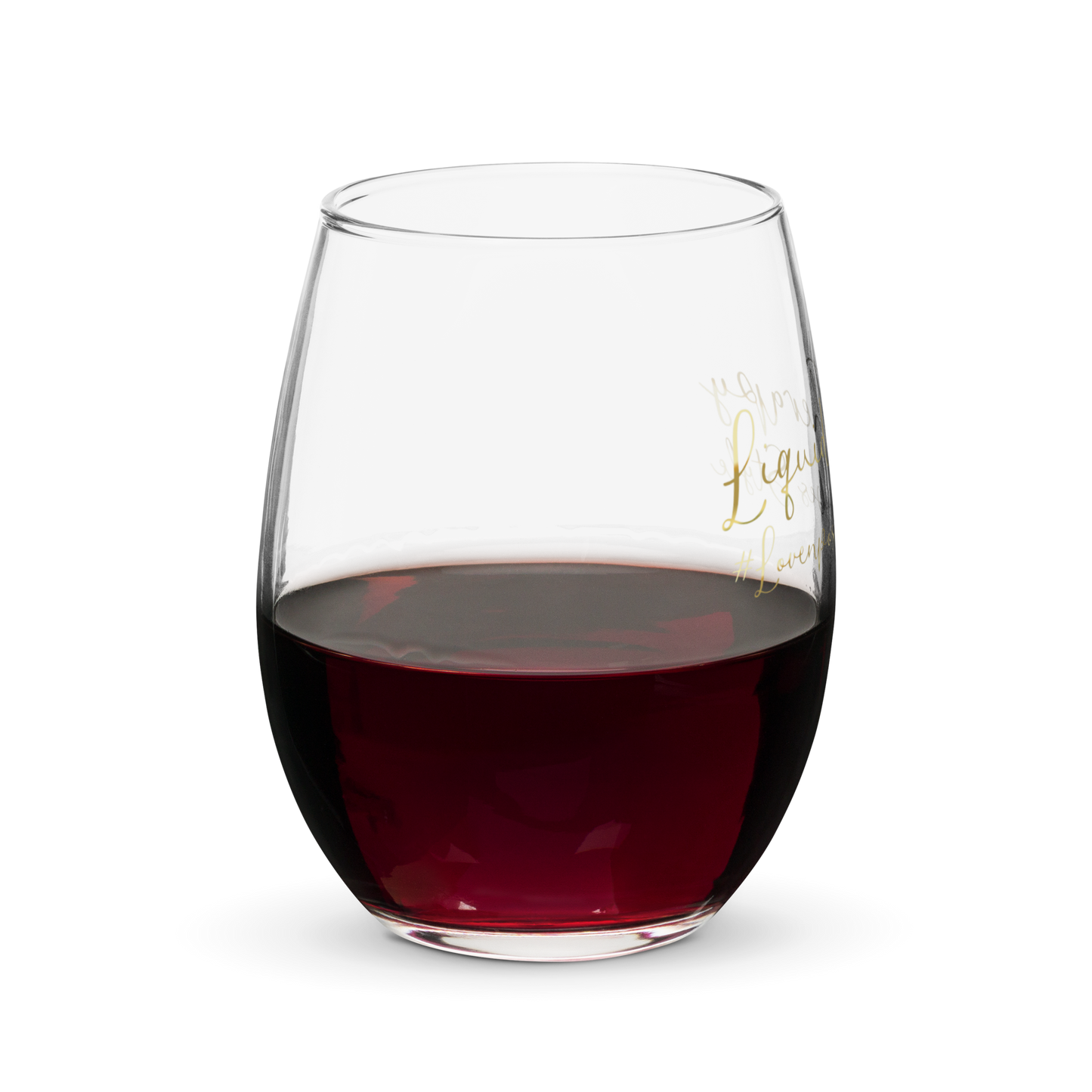 'Liquid Therapy #Lovenpositivevibes Style' Stemless Wine Glass