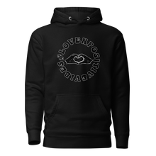 Load image into Gallery viewer, #Lovenpositivevibes Unisex Premium Hoodie (Black Logo)
