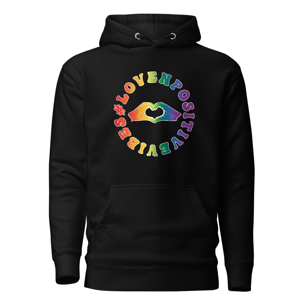 #Lovenpositivevibes Unisex Hoodie (Rainbow Logo)