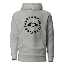 Load image into Gallery viewer, #Lovenpositivevibes Unisex Premium Hoodie (Black Logo)
