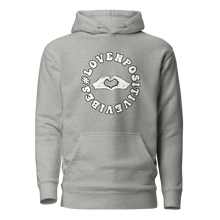 Load image into Gallery viewer, #Lovenpositivevibes Unisex Hoodie (White Logo)
