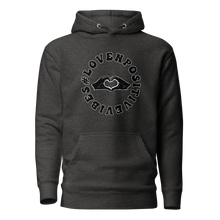 Load image into Gallery viewer, #Lovenpositivevibes Unisex Premium Hoodie (Black Logo)
