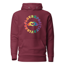 Load image into Gallery viewer, #Lovenpositivevibes Unisex Hoodie (Rainbow Logo)
