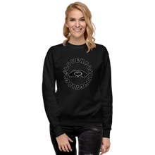 Load image into Gallery viewer, #Lovenpositivevibes Unisex Premium Sweatshirt (Black Logo)
