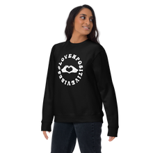 Load image into Gallery viewer, #Lovenpositivevibes Unisex Premium Sweatshirt (White Logo)
