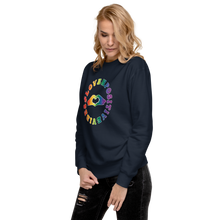 Load image into Gallery viewer, #Lovenpositivevibes Unisex Premium Sweatshirt (Rainbow Logo)
