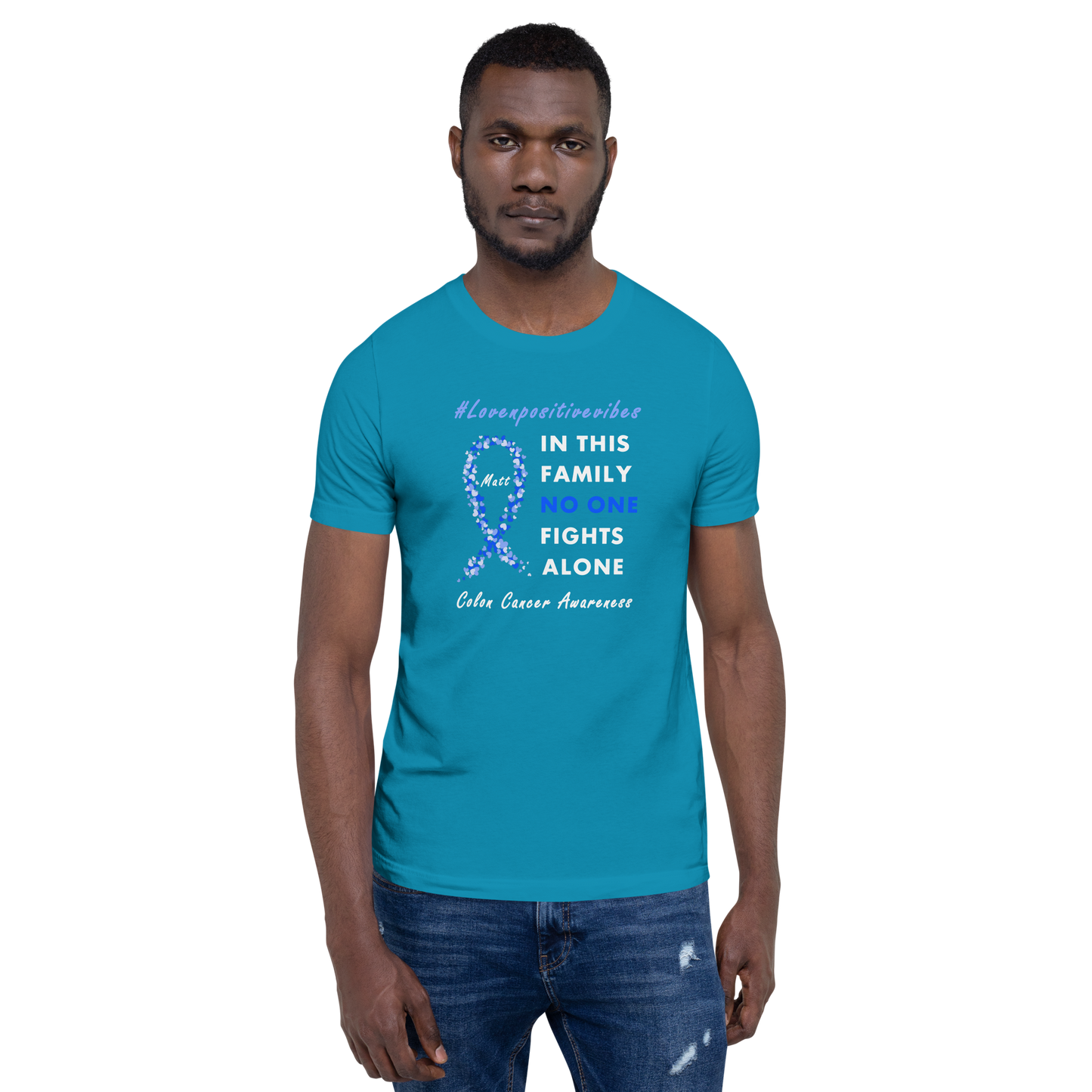 #Lovenpositivevibes 'No One Fights Alone' Unisex T-Shirt
