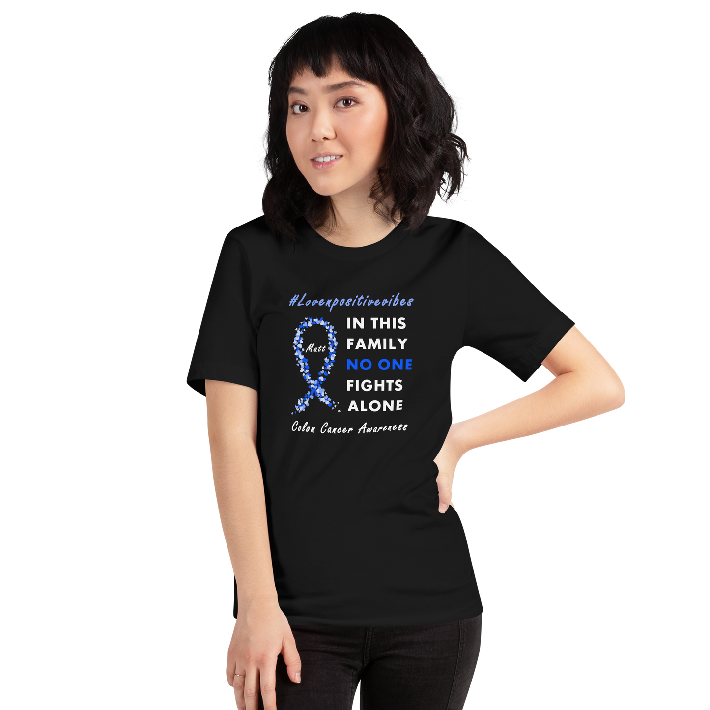 #Lovenpositivevibes 'No One Fights Alone' Unisex T-Shirt