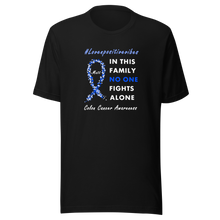 Load image into Gallery viewer, #Lovenpositivevibes &#39;No One Fights Alone&#39; Unisex T-Shirt
