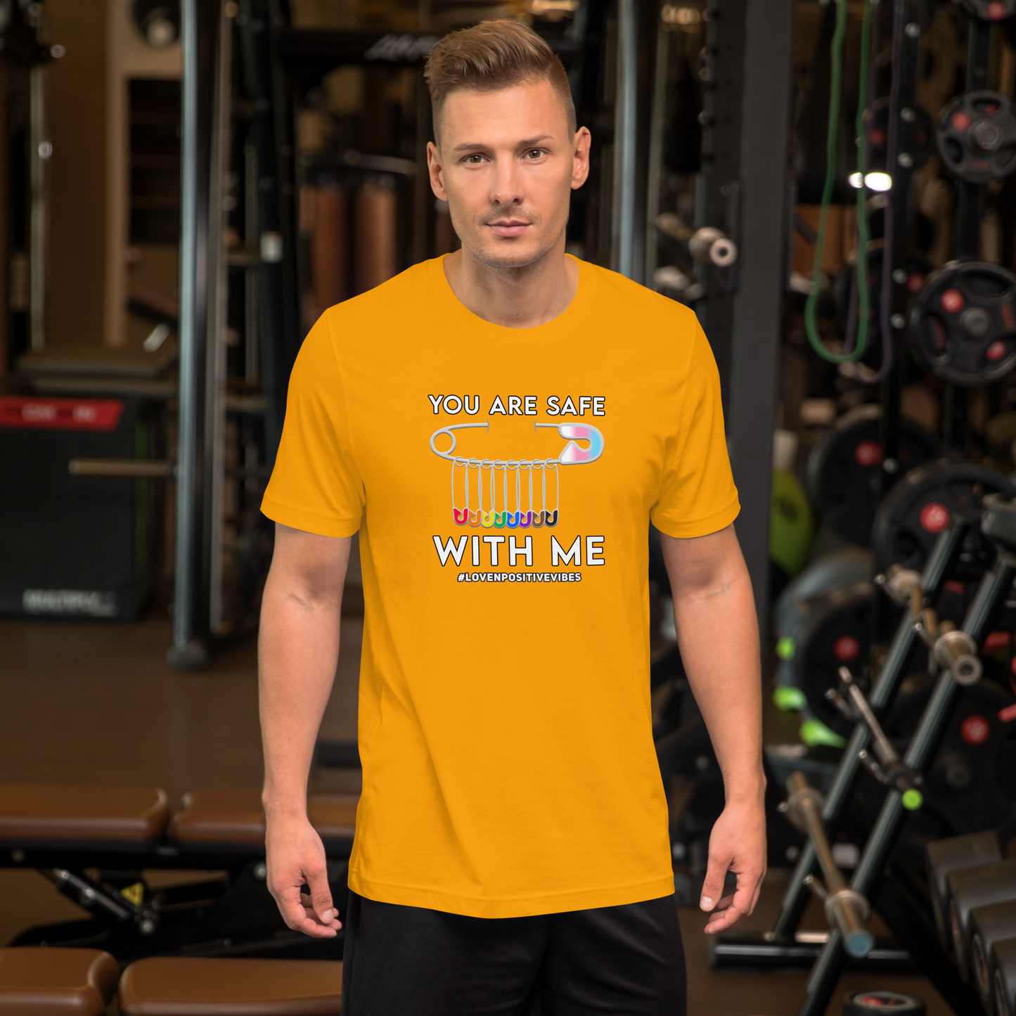 #Lovenpositivevibes 'You Are Safe With Me' Unisex T-Shirt