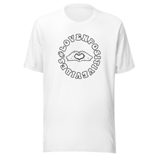 Load image into Gallery viewer, #Lovenpositivevibes Unisex T-Shirt (White Graphic)
