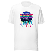 Load image into Gallery viewer, &#39;Lovenpositivevibes Dance Party (Rainbow) Unisex T-Shirt
