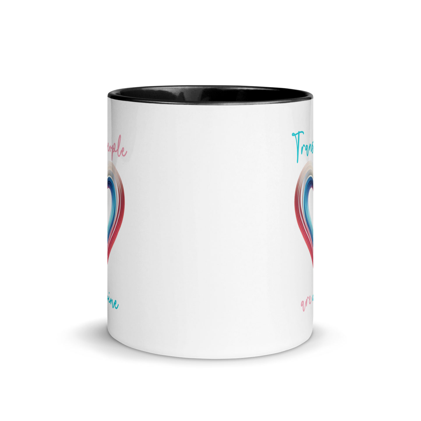 'Trans People Are Devine' Mug with Color Inside