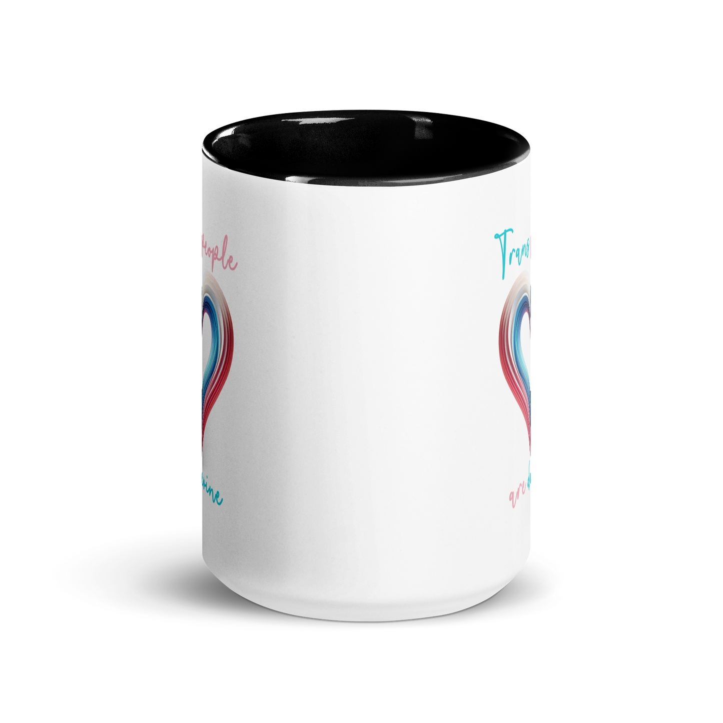 'Trans People Are Devine' Mug with Color Inside