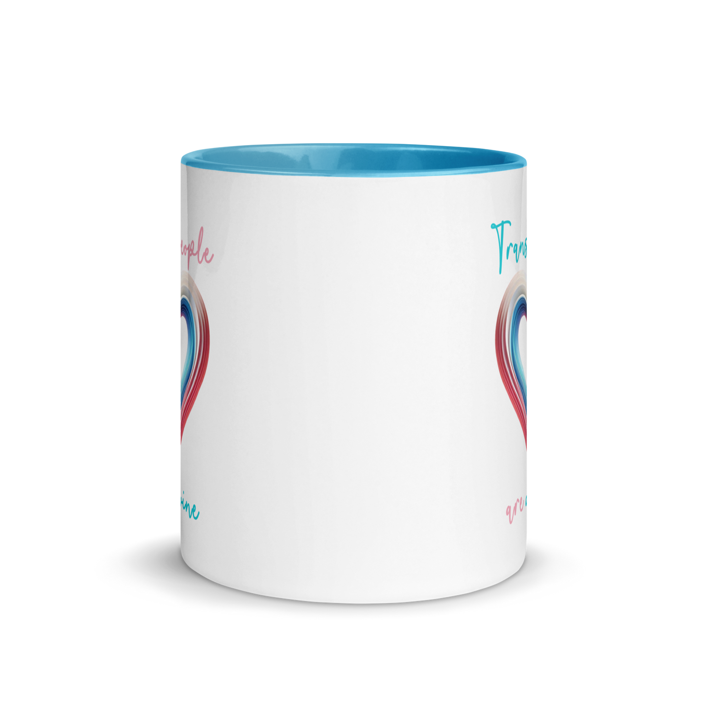'Trans People Are Devine' Mug with Color Inside
