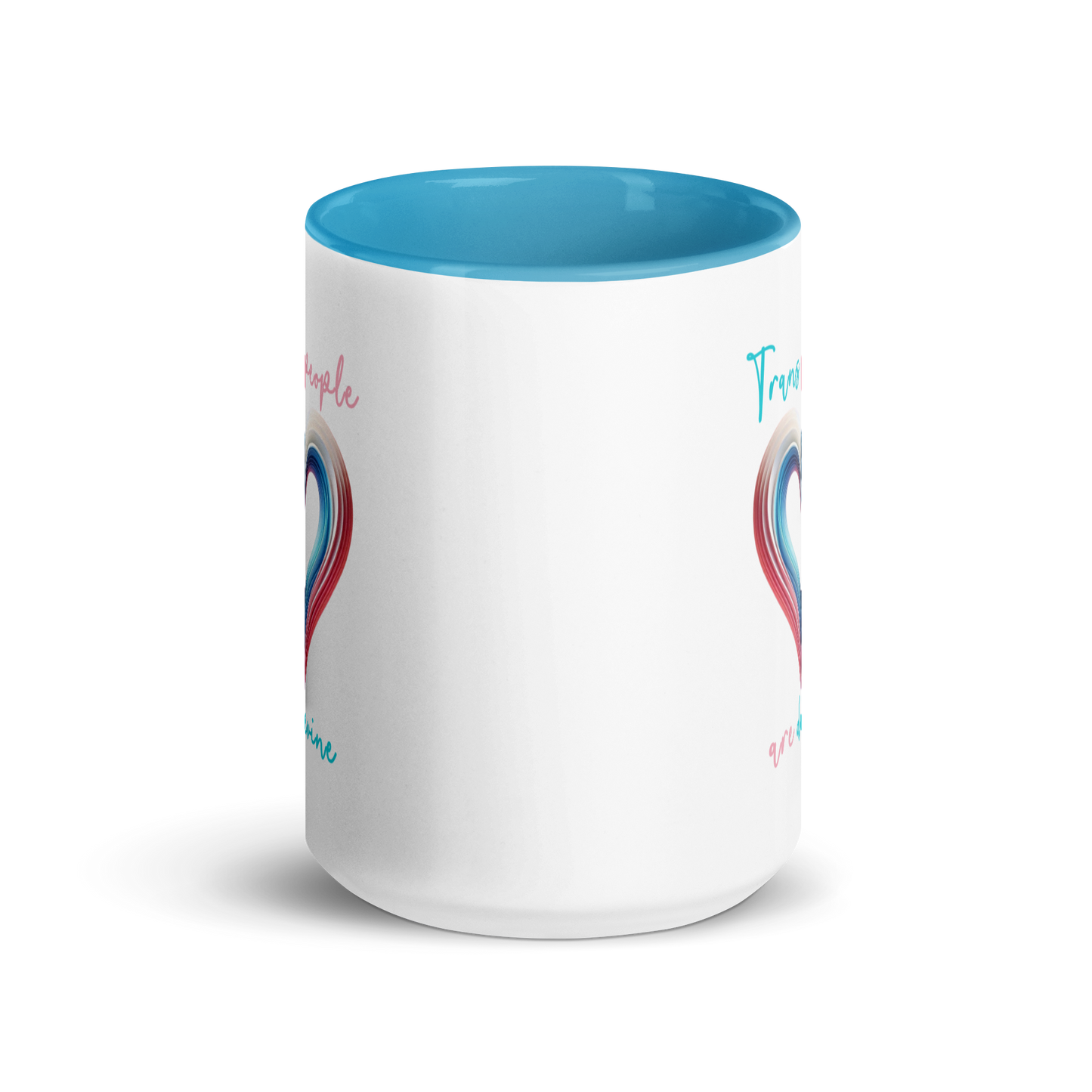 'Trans People Are Devine' Mug with Color Inside