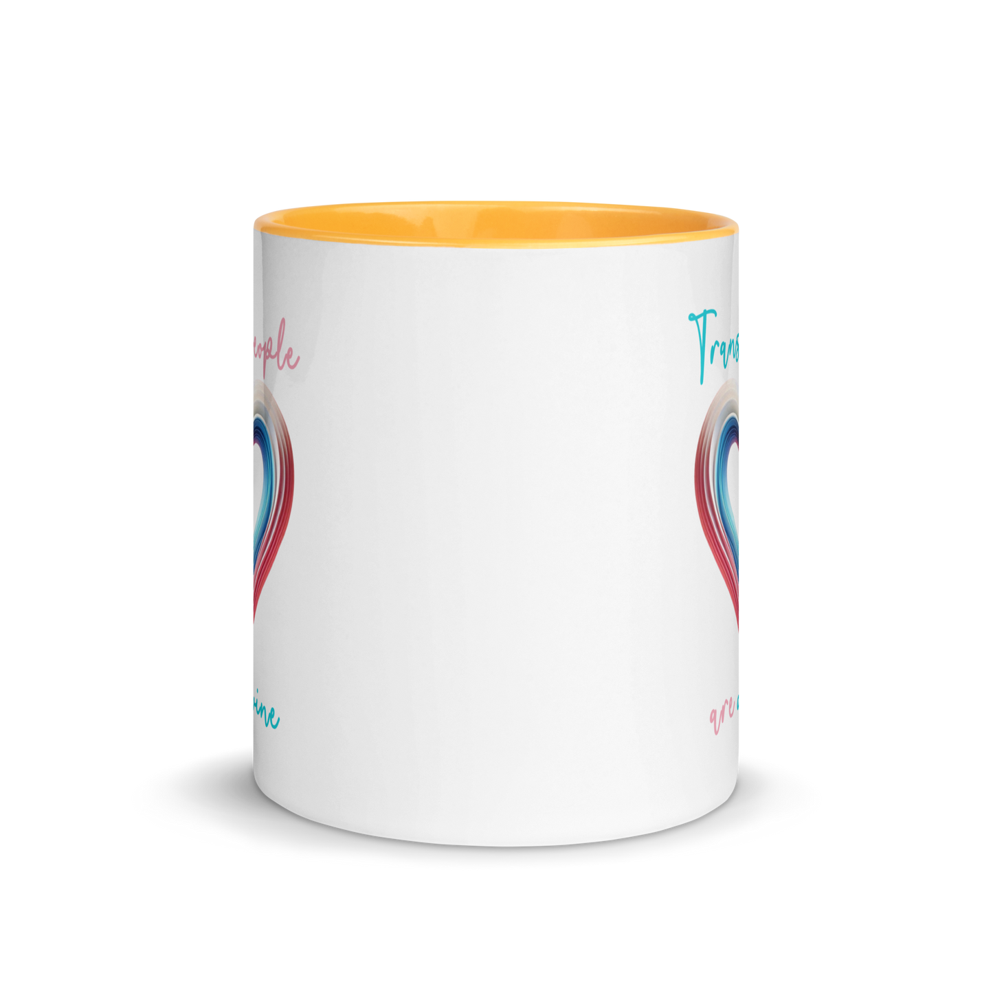 'Trans People Are Devine' Mug with Color Inside