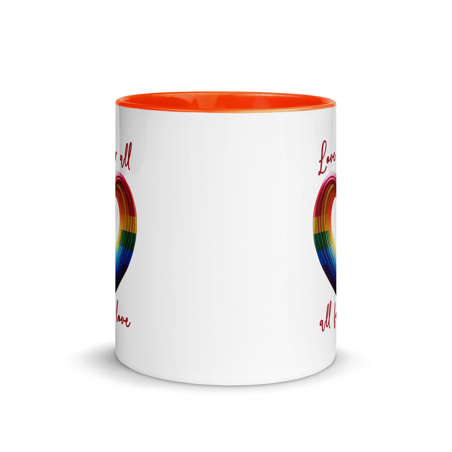 'Love For All' Mug with Color Inside
