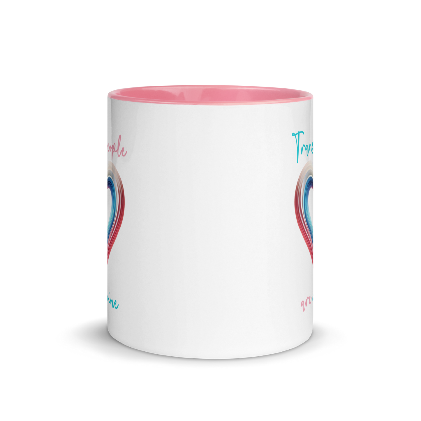 'Trans People Are Devine' Mug with Color Inside