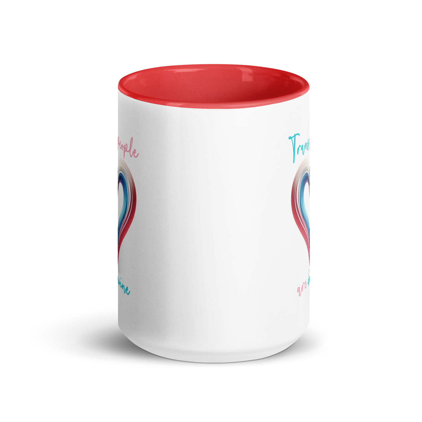 'Trans People Are Devine' Mug with Color Inside
