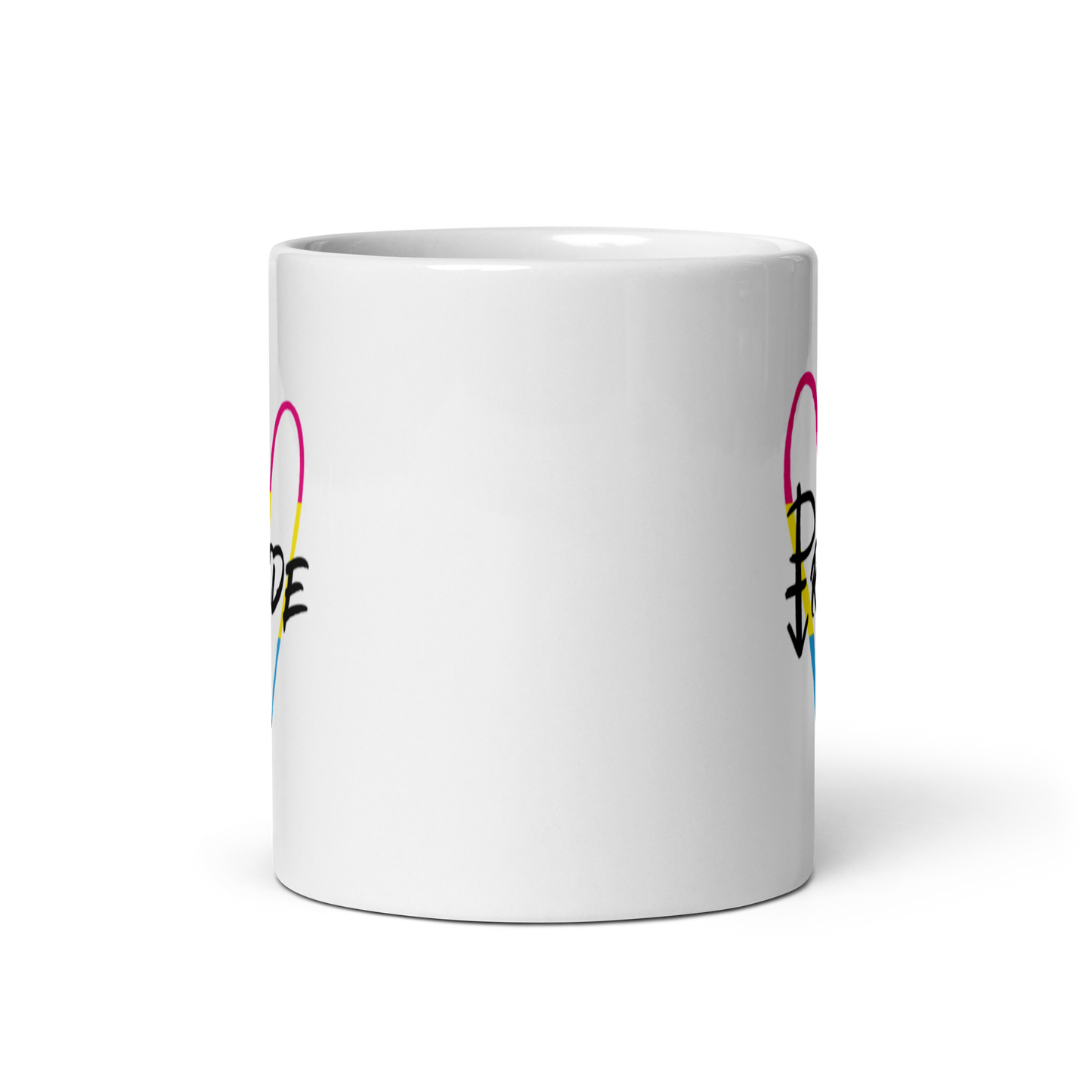 "Pride" Pansexual Pride White Glossy Mug