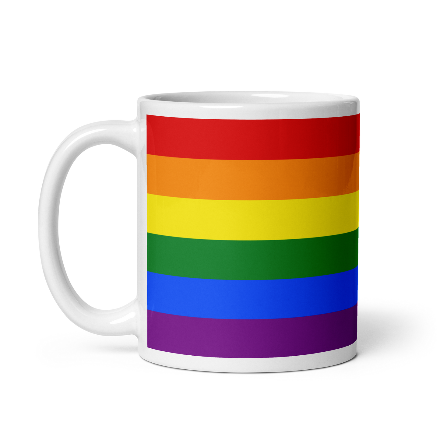 'Progressive Pride' White Glossy Mug