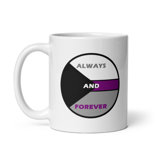 "Always And Forever" White Glossy Mug