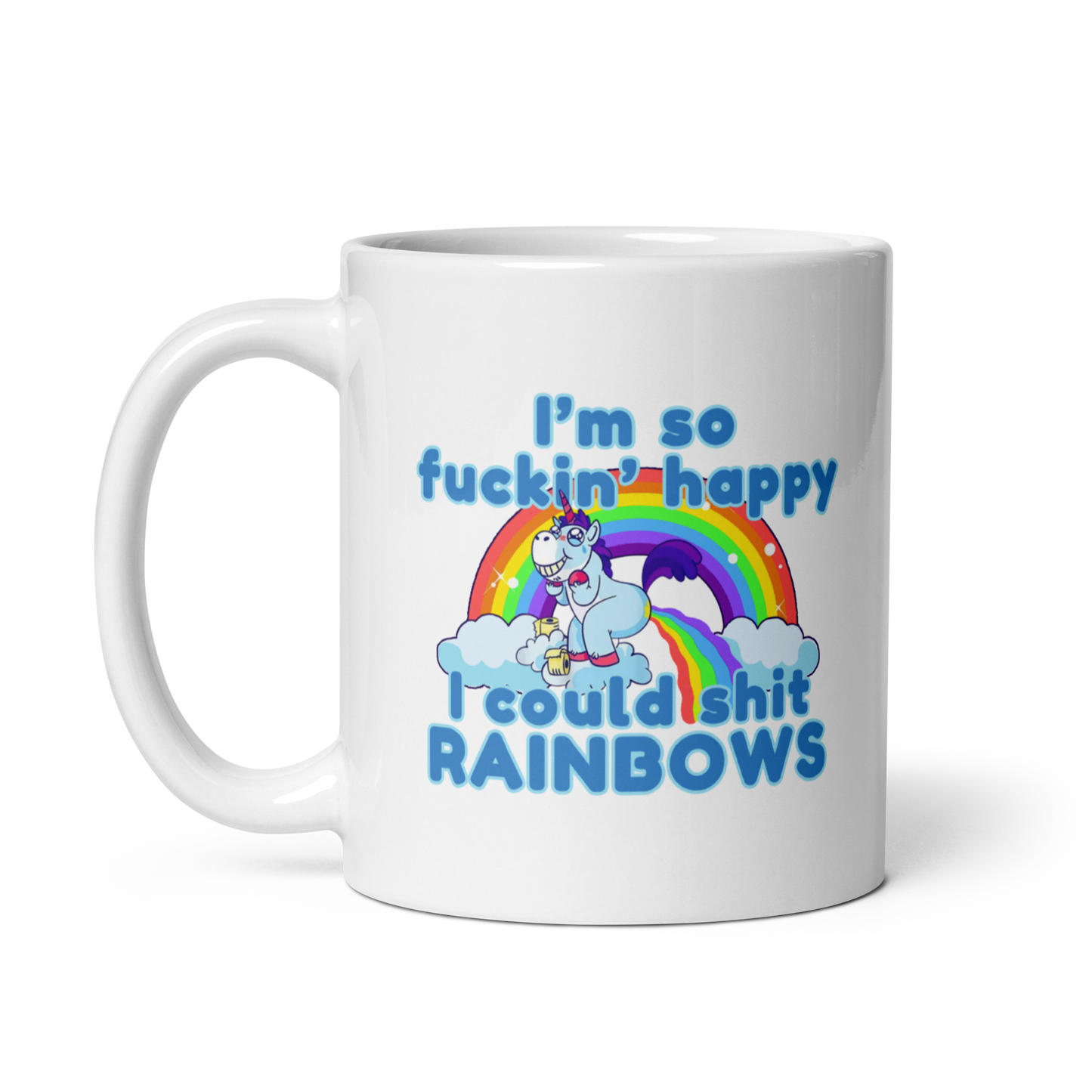 'So Happy' White Glossy Mug