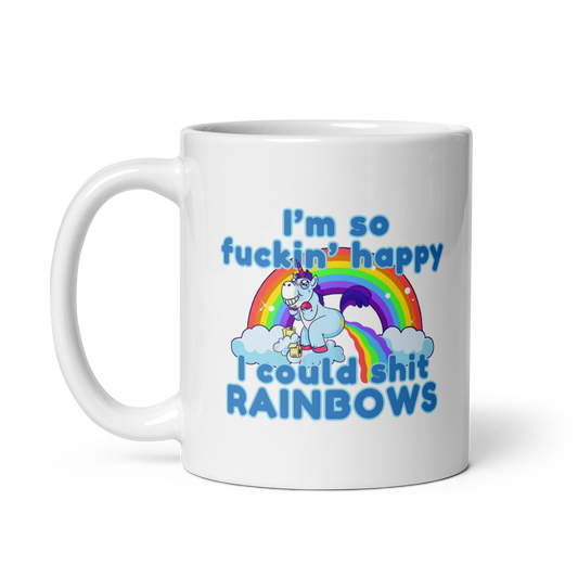'So Happy' White Glossy Mug