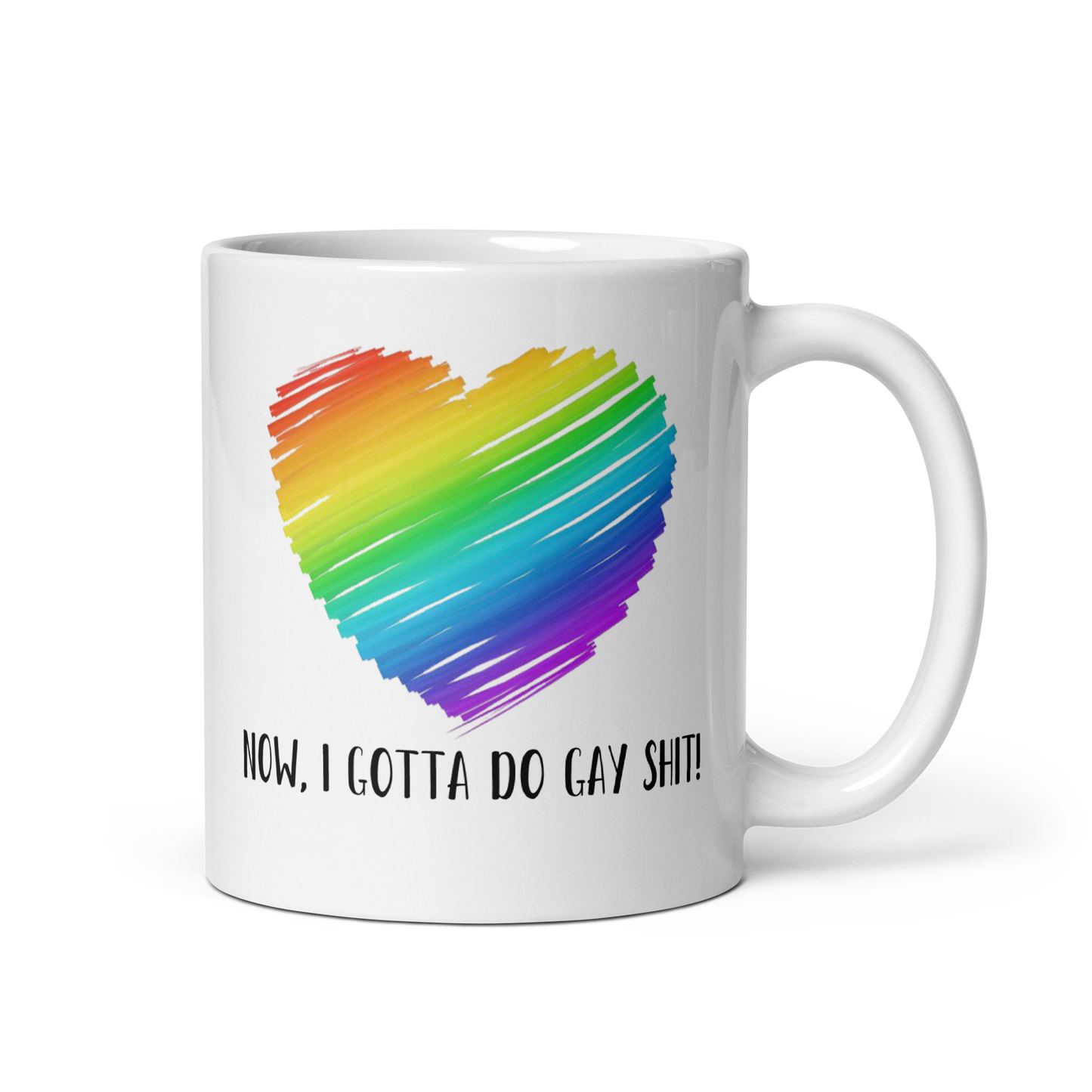 "I Woke Up Gay Again!" Gay Pride White Glossy Mug
