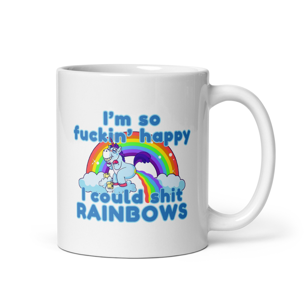 'So Happy' White Glossy Mug