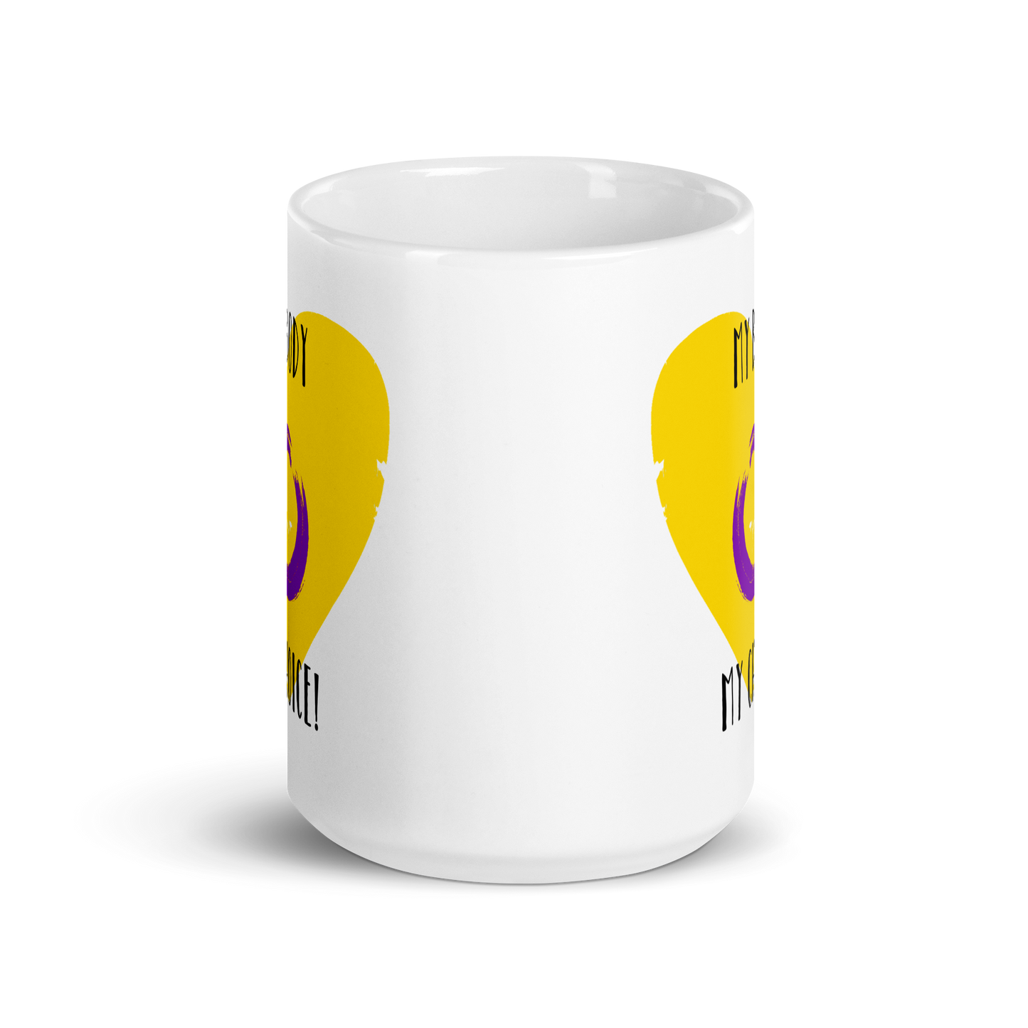 "My Body, My Choice" White Glossy Mug